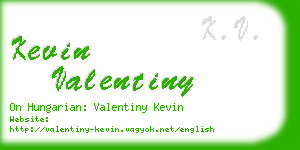 kevin valentiny business card